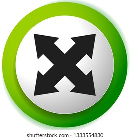 4-way arrow as expand, resize, adjustment, alignment icon