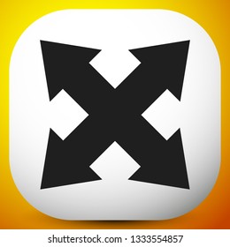 4-way arrow as expand, resize, adjustment, alignment icon
