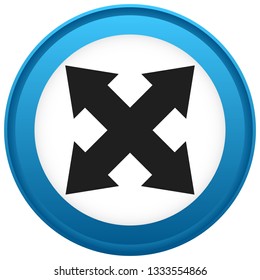 4-way arrow as expand, resize, adjustment, alignment icon