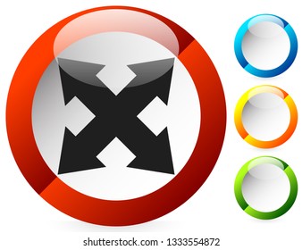 4-way arrow as expand, resize, adjustment, alignment icon