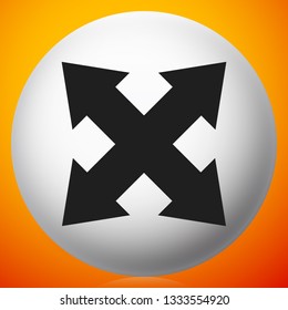 4-way arrow as expand, resize, adjustment, alignment icon