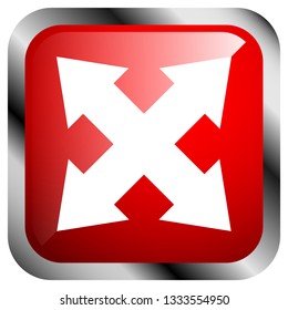 4-way arrow as expand, resize, adjustment, alignment icon