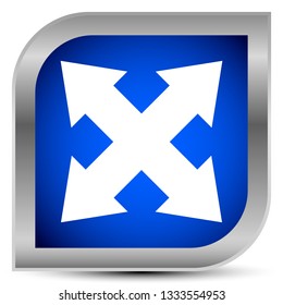 4-way arrow as expand, resize, adjustment, alignment icon