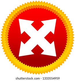 4-way arrow as expand, resize, adjustment, alignment icon