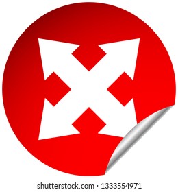 4-way arrow as expand, resize, adjustment, alignment icon