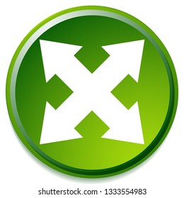 4-way arrow as expand, resize, adjustment, alignment icon
