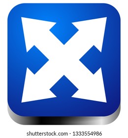 4-way arrow as expand, resize, adjustment, alignment icon
