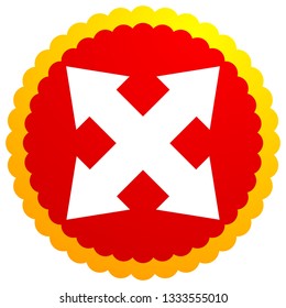 4-way arrow as expand, resize, adjustment, alignment icon