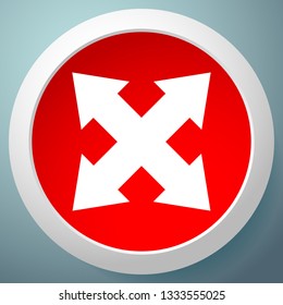 4-way arrow as expand, resize, adjustment, alignment icon