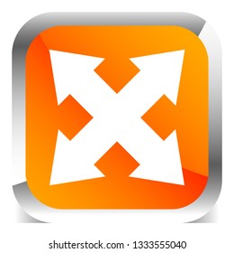 4-way arrow as expand, resize, adjustment, alignment icon