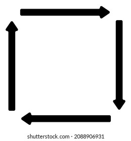 4-way arrows, pointers, cursors shapes