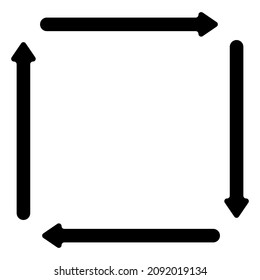 4-way arrows, pointers, cursors shapes