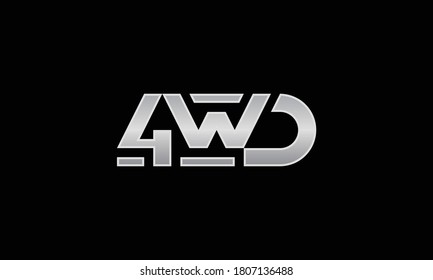 4WD Brand Text Modern Business Logo