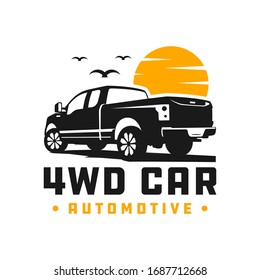 4wd Pick Up Car Logo Design