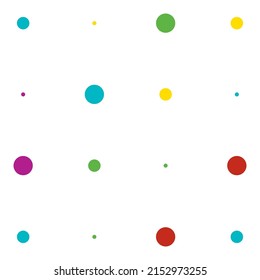 4x4 circles dots variation design. Dotted, speckles, freckles 