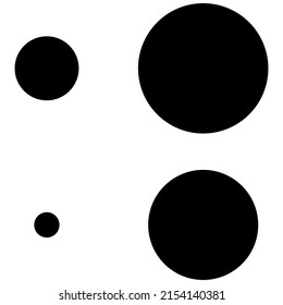 4x4 circles dots variation design. Dotted, speckles, freckles 
