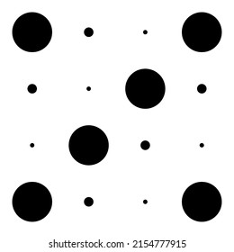 4x4 circles dots variation design. Dotted, speckles, freckles 