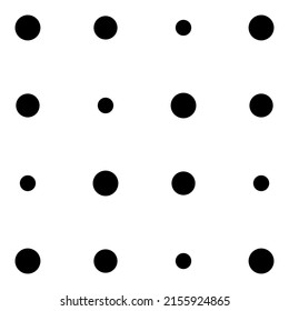 4x4 circles dots variation design. Dotted, speckles, freckles 