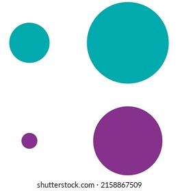 4x4 circles dots variation design. Dotted, speckles, freckles 