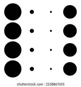 4x4 circles dots variation design. Dotted, speckles, freckles 