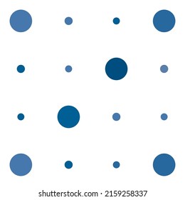 4x4 circles dots variation design. Dotted, speckles, freckles 