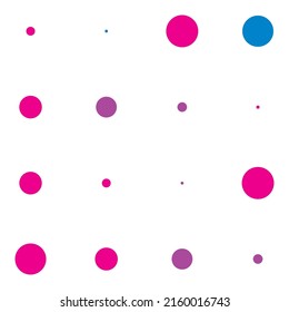 4x4 circles dots variation design. Dotted, speckles, freckles 