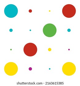 4x4 circles dots variation design. Dotted, speckles, freckles 