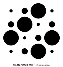 4x4 circles dots variation design. Dotted, speckles, freckles 