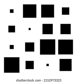 4x4 cube, square geometric arrangement. Square illustration