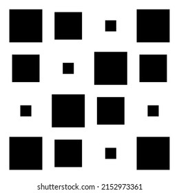 cubo 4x4, disposición geométrica cuadrada. Ilustración cuadrada