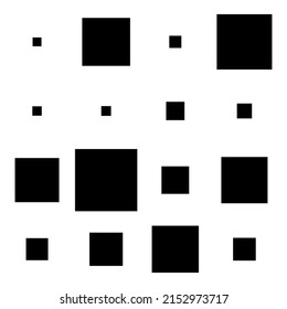 cubo 4x4, disposición geométrica cuadrada. Ilustración cuadrada