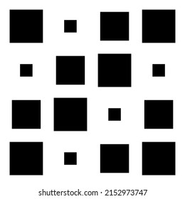 cubo 4x4, disposición geométrica cuadrada. Ilustración cuadrada