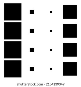 cubo 4x4, disposición geométrica cuadrada. Ilustración cuadrada