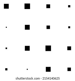 4x4 cube, square geometric arrangement. Square illustration