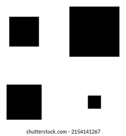 4x4 cube, square geometric arrangement. Square illustration