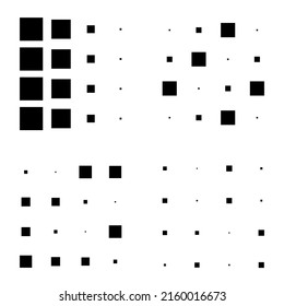 4x4 cube, square geometric arrangement. Square illustration