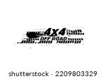 4x4 logo for 4 wheel drive truck and car graphic vector. Design for vehicle vinyl wrap