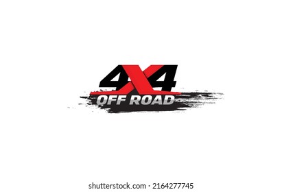 4x4 logo for 4 wheel drive truck and car graphic vector. Design for vehicle vinyl wrap