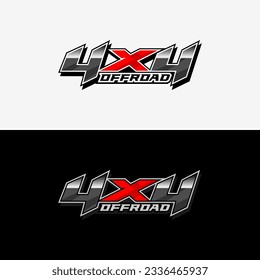 4x4 logo for 4 wheel drive truck and car graphic vector. 