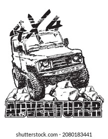 4X4 offroad car illustration
Suitable for posters, event brochures, t-shirts, stickers.