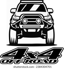 4x4 overlander sticker design vector