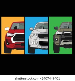  4x4 pickup truck vector design
