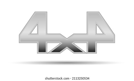 4x4 steel metal off road logo