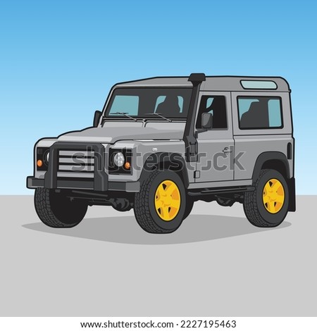4x4 Suv Off road car. Vector illustration.
