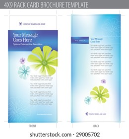 4x9 Rack Card Brochure Template (includes Cropmarks, Bleeds, And Keyline)