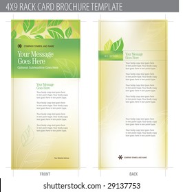 4x9 Rack Card Brochure Template (includes Cropmarks, Bleeds, And Keyline - Elements In Layers)