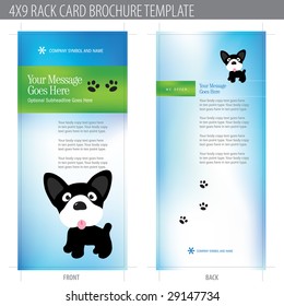 4x9 Rack Card Brochure Template (includes cropmarks, bleeds, and keyline - elements in layers)