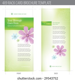 4x9 Rack Card Brochure Template (includes cropmarks, bleeds, and keyline) More in portfolio