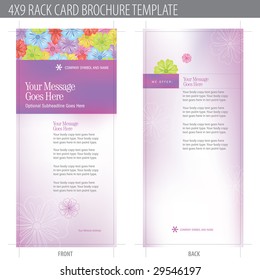 4x9 Rack Card Brochure Template (includes cropmarks, bleeds, and keyline) More in portfolio