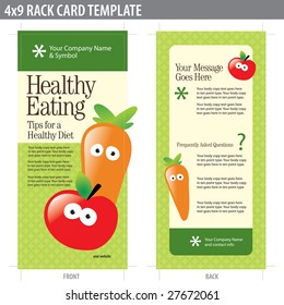 4x9 Two Sided Rack Card (includes crop marks, bleeds and key line - elements in layers)